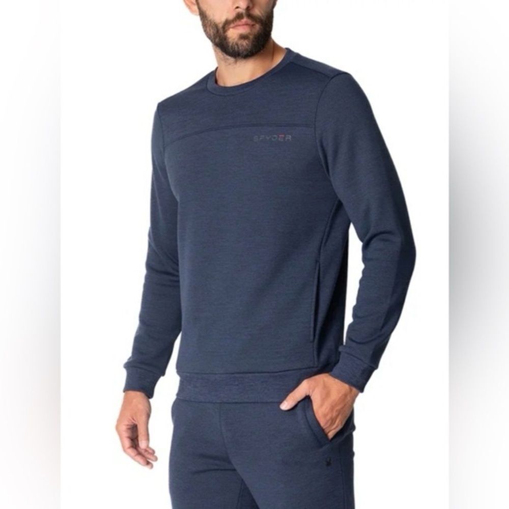 Spyder Active Blue Crew Neck- Large